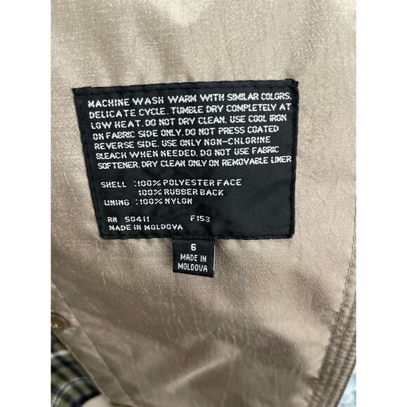 F.S.L FSL collection NWOT trench coat jacket size 6 professional oversized - Picture 10 of 14